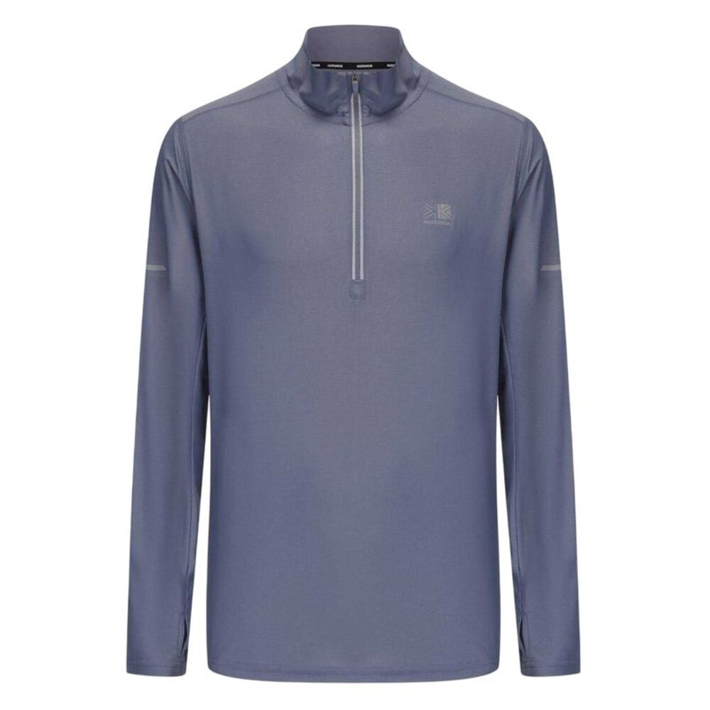 Karrimor Mens Quarter Zip Long-Sleeved Tracksuit Top / Stone Grey